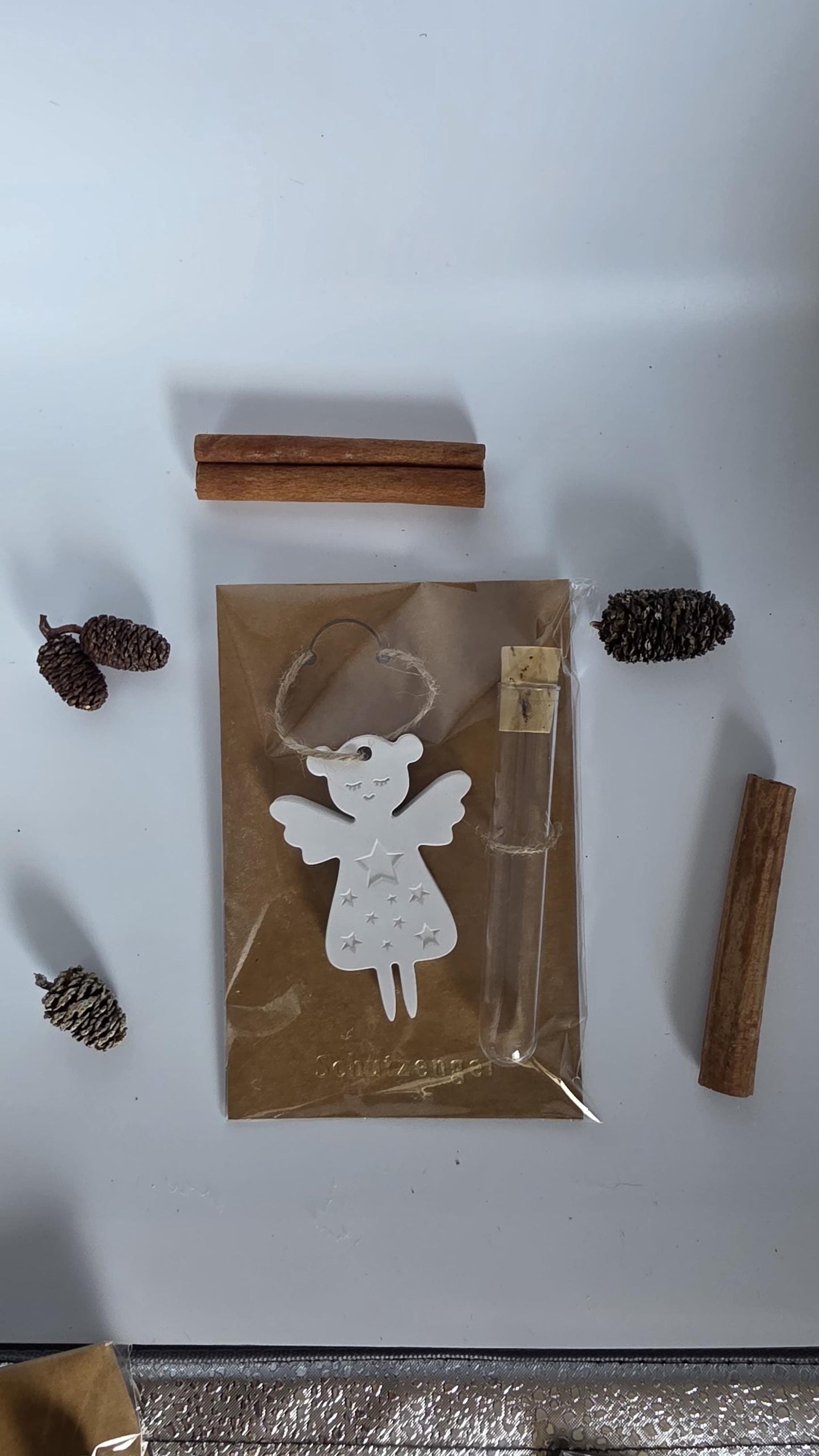 Geldgeschenk Weihnachten in der Tüte mit Schutzengel Weihnachten to go Wichtelgeschenk & Mini-Weihnachtsgeschenk Kleines Weihnachtsgeschenk