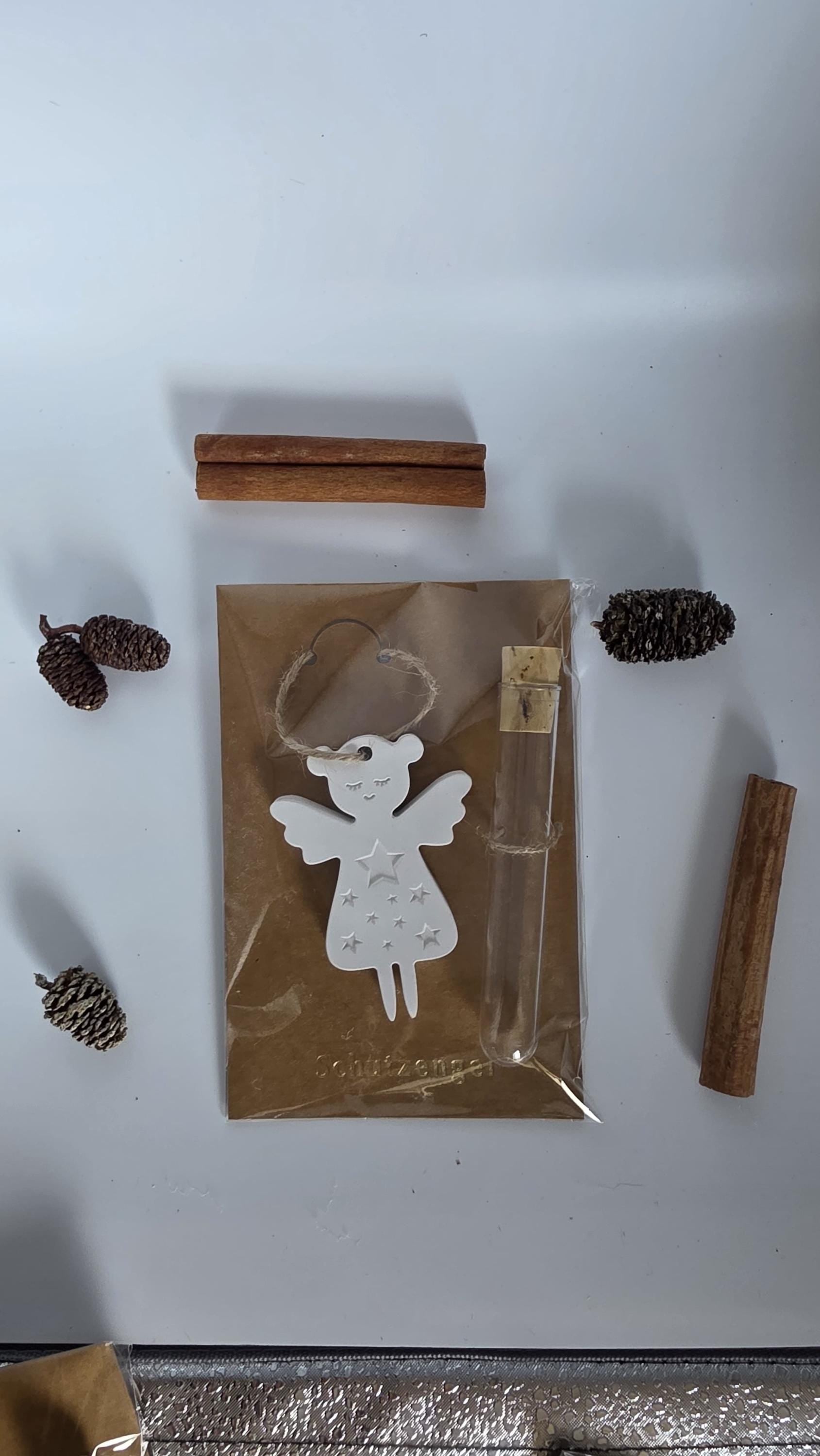 Geldgeschenk Weihnachten in der Tüte mit Schutzengel Weihnachten to go Wichtelgeschenk & Mini-Weihnachtsgeschenk Kleines Weihnachtsgeschenk