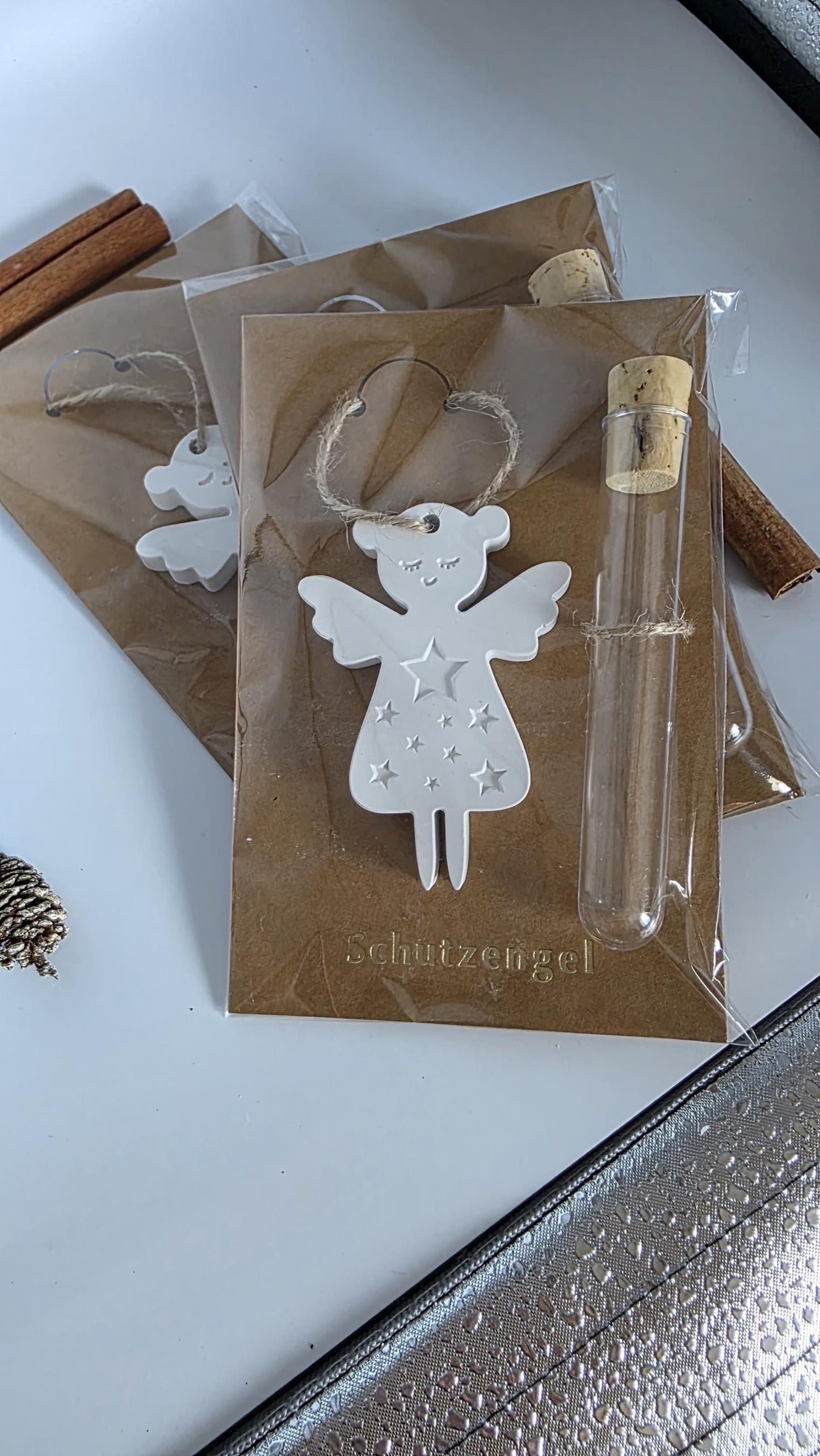 Geldgeschenk Weihnachten in der Tüte mit Schutzengel Weihnachten to go Wichtelgeschenk & Mini-Weihnachtsgeschenk Kleines Weihnachtsgeschenk