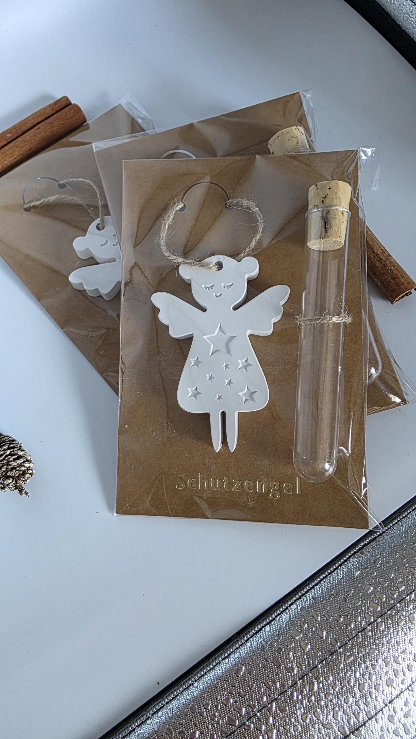 Geldgeschenk Weihnachten in der Tüte mit Schutzengel Weihnachten to go Wichtelgeschenk & Mini-Weihnachtsgeschenk Kleines Weihnachtsgeschenk