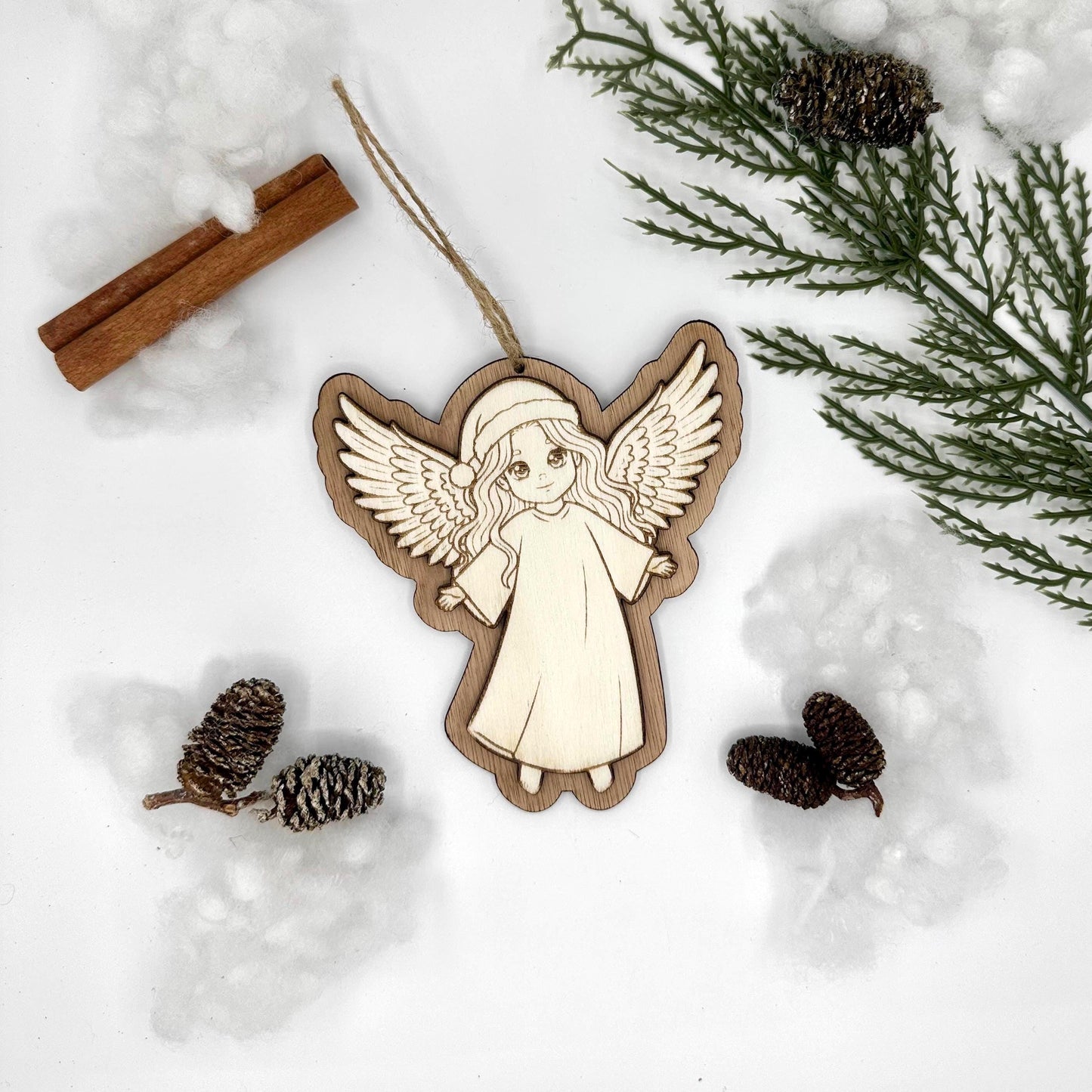 Holz Engel Deko Weihnachten Weihnachtsanhänger Holz großer Schutzengel Geschenk und Skandi Deko nachhaltige Weihnachtsdeko & Wichtelgeschenk