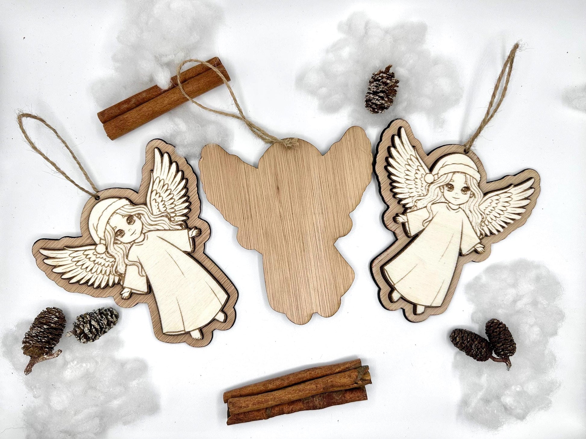 Holz Engel Deko Weihnachten Weihnachtsanhänger Holz großer Schutzengel Geschenk und Skandi Deko nachhaltige Weihnachtsdeko & Wichtelgeschenk