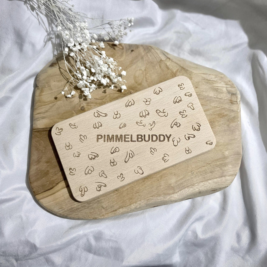 PIMMELBUDDY Holzbrett – Frühstücksbrett aus Buche mit Lasergravur