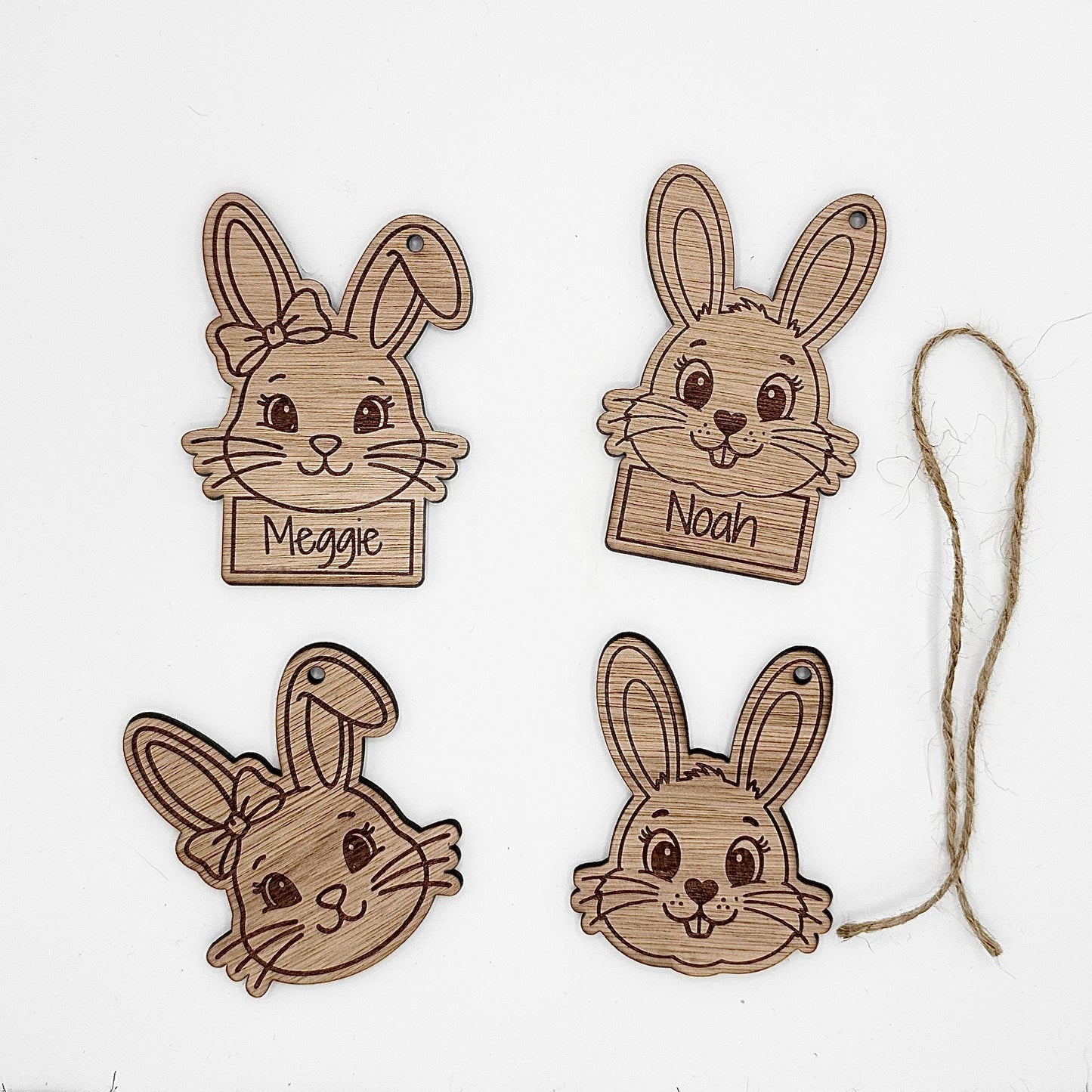 Personalisiertes Osterkörbchen aus Weide | Osterkorb Kind | Hasen Anhänger aus Holz | Ostergeschenk | Osterdeko natur