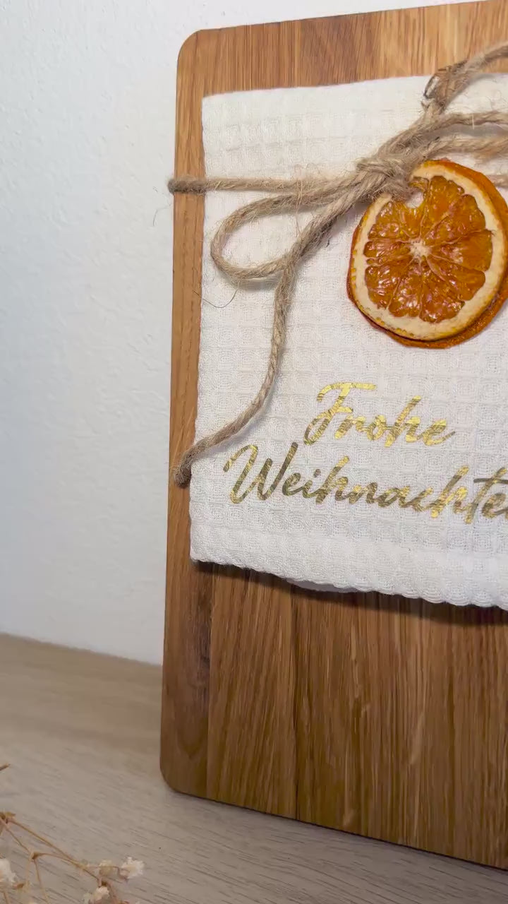 Personalisiertes Frühstücksbrettchen aus Eiche | Weihnachtsgeschenk Lehrer, Freunde, Familie | Mit Gravur & Geschenkverpackung
