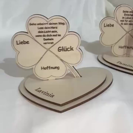Personalisierbares Muttertagsgeschenk Herz mit Engelsflügeln Holzdeko mit Spruch Geschenk für Mama handgefertigt Liebevoll Mama
