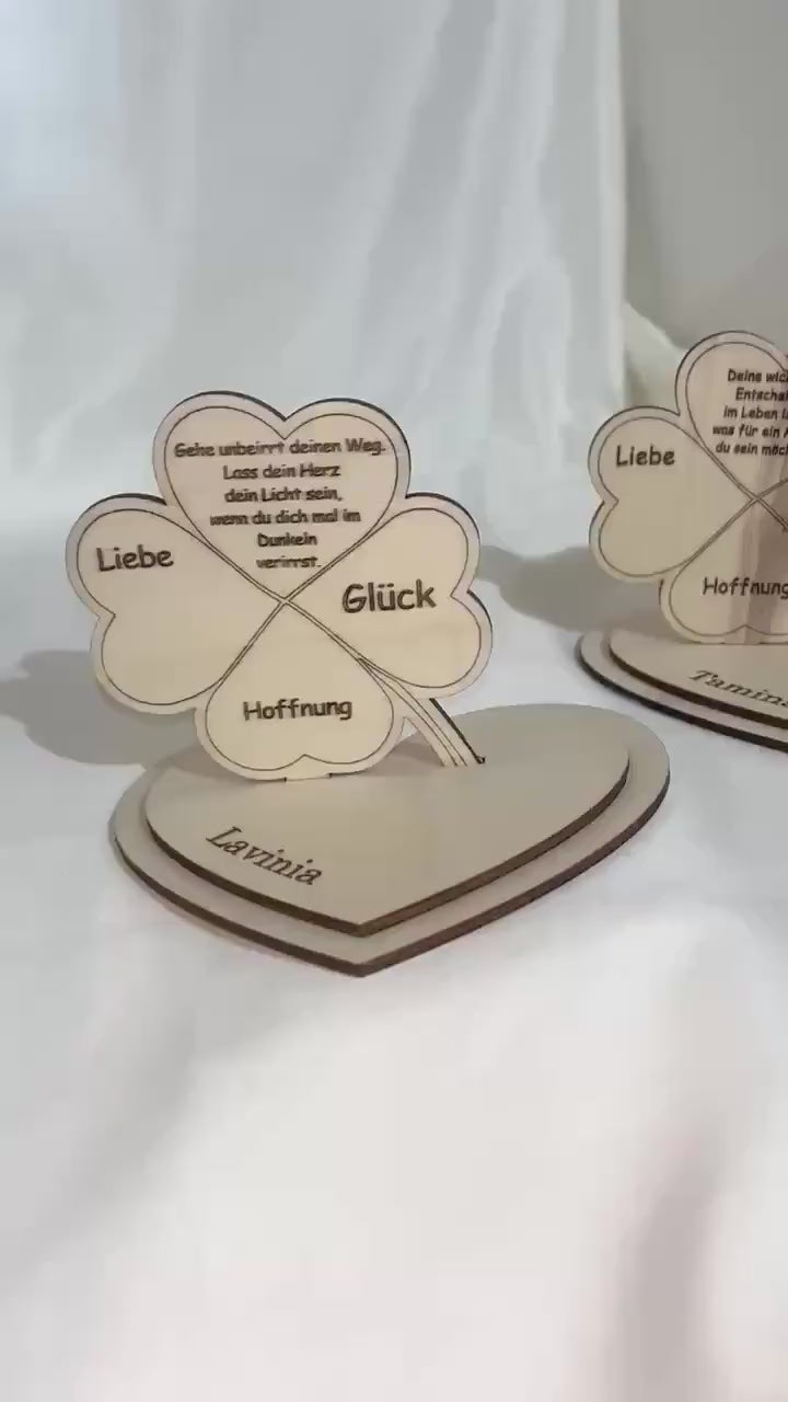 Personalisierbares Muttertagsgeschenk Herz mit Engelsflügeln Holzdeko mit Spruch Geschenk für Mama handgefertigt Liebevoll Mama