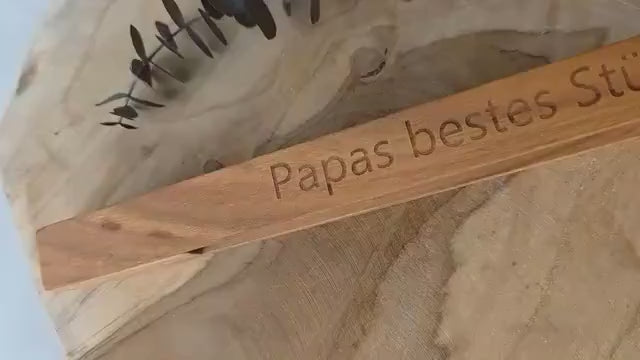 Sein bestes Stück - Grillzange aus Kirschholz – 30 cm FSC® zertifiziert | Witziges Grillgeschenk für Papa, Opa oder Männer