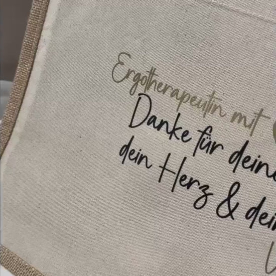 Einkaufstasche personalisiert Erzieher Abschiedsgeschenk Lehrerin Ergotherapeuten Geschenk Kita Kindergarten Abschied Dankeschön Erzieher
