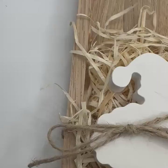 Weihnachts-Deko Nikolaus auf Holzgestell – Handgefertigt, Mini-Wichtelgeschenk & Weihnachten to go