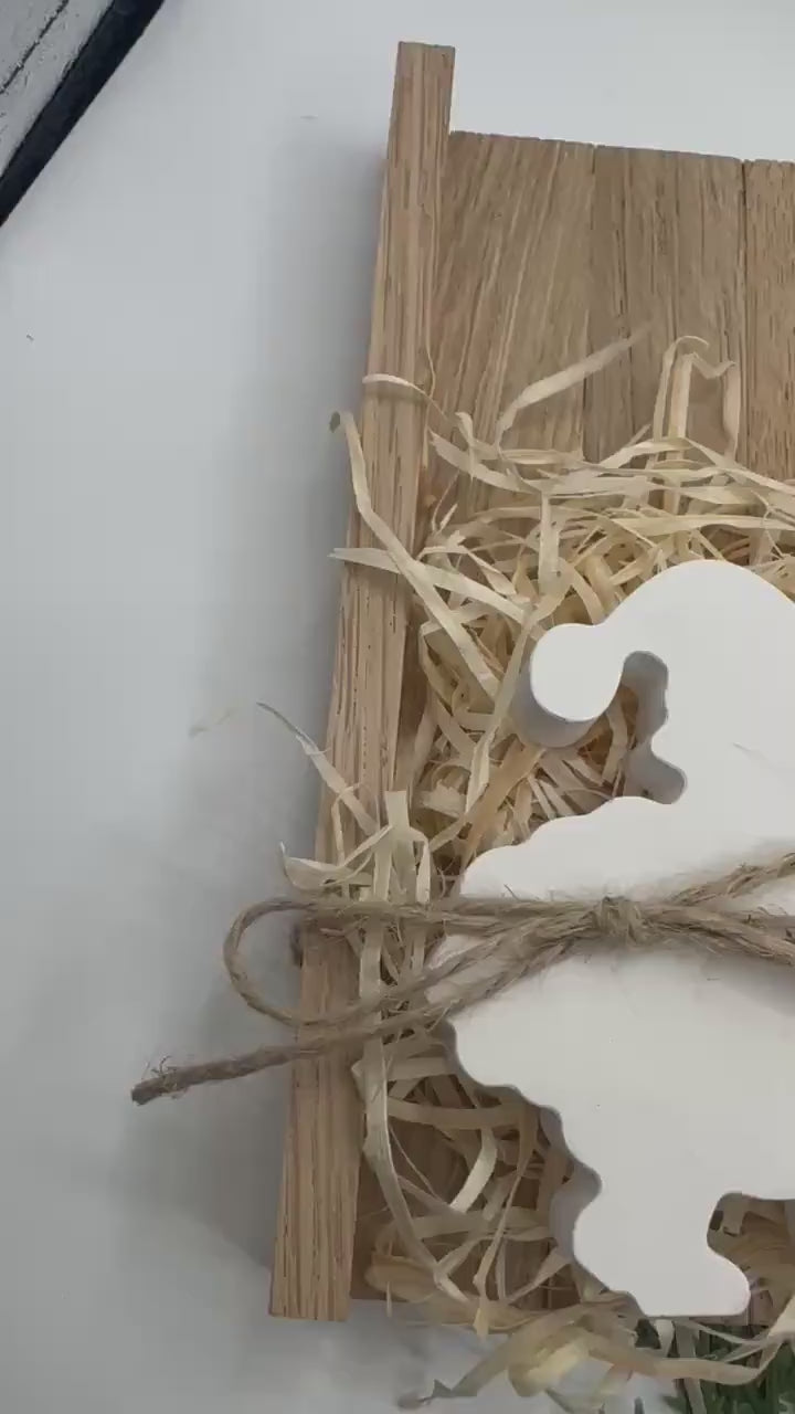 Weihnachts-Deko Nikolaus auf Holzgestell – Handgefertigt, Mini-Wichtelgeschenk & Weihnachten to go